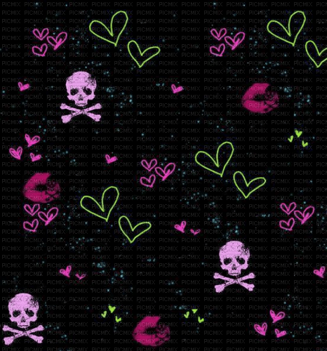 black and pink skulls - 免费PNG