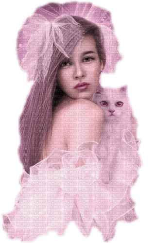 dolceluna fashion spring fantasy woman cat - 免费PNG