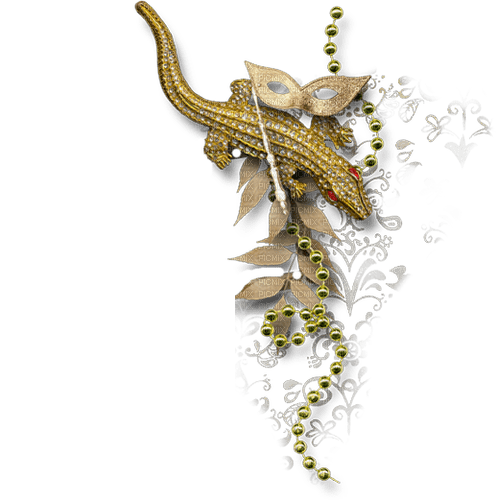 deco mask carnival gold kikkapink - PNG gratuit