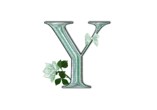 Kaz_Creations Alphabets Flowers  Letter Y - 免费PNG