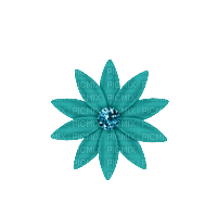 blue-flower-deco-minou52 - ingyenes png