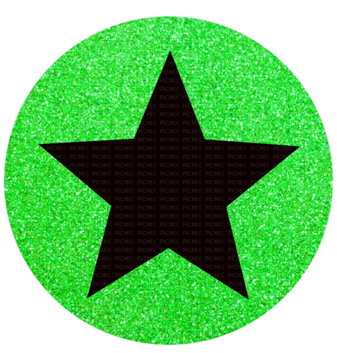 Star Glitter Green - by StormGalaxy05 - Free PNG