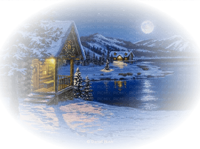 loly33 paysage hiver noel - бесплатно png