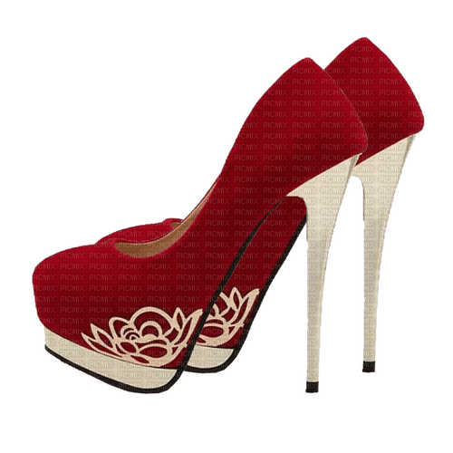 kikkapink deco scrap red fashion shoes - безплатен png