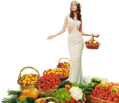 woman fruit bp - 免费PNG