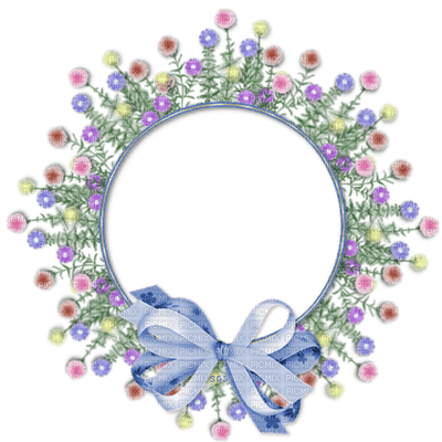 loop flower fleur blumen fleurs blossom frame cadre rahmen tube - PNG gratuit