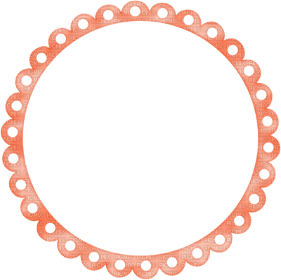 orange-frame-round-minou52 - 免费PNG