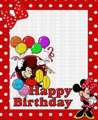 image encre couleur Minnie Mickey Disney anniversaire dessin texture effet edited by me - png gratis