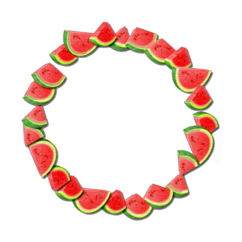 Frame watermelon circle - zdarma png