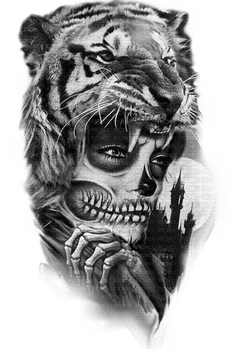 Tiger.Halloween.Gothic.Tigre.Victoriabea - Free PNG