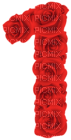 Kaz_Creations Numbers Red Roses 1 - darmowe png