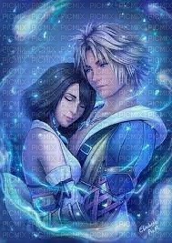 final fantasy  tidus and yuna background - PNG gratuit
