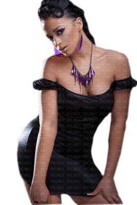 Kaz_Creations Woman Femme Black - безплатен png