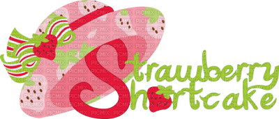 strawberry shortcake logo text - безплатен png