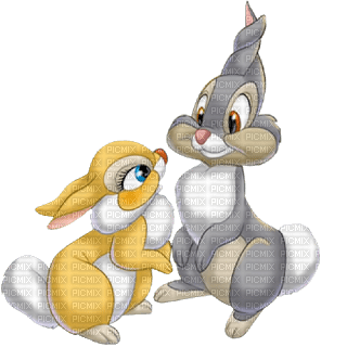 Kaz_Creations Cartoon Bambi And Thumper - ücretsiz png