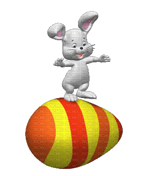 easter bunny egg gif pâques lapin oeuf - Darmowy animowany GIF