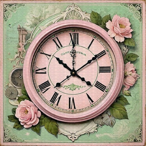 springtimes spring clock vintage - png gratis