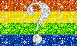 Questioning pride flag glitter lgbtq - Nemokamas animacinis gif