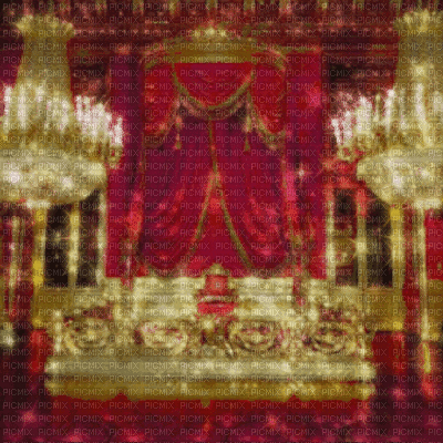 Royal Red Throne Room - GIF animado gratis