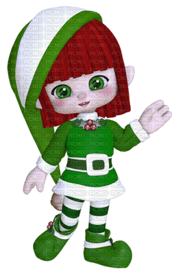 Kaz_Creations Dolls Cookie Elfs Green Christmas - nemokama png