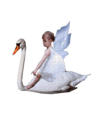 Kaz_Creations Baby Enfant Child Girl Swan - png grátis