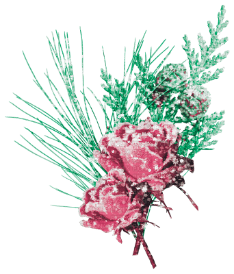 soave deco winter chrsitmas branch flowers rose - zadarmo png