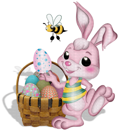 easter eggs rabbit deco - zadarmo png