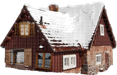 Winterhaus - Gratis geanimeerde GIF