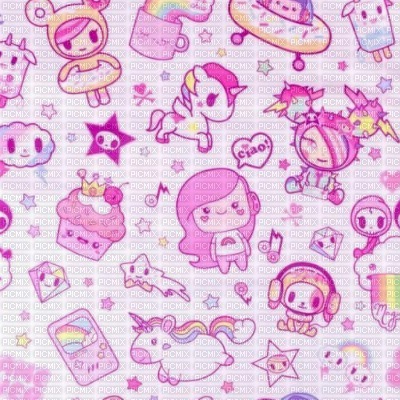 Pink TokiDoki Background - png gratis