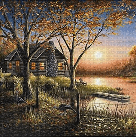 autumn sunset - PNG gratuit