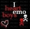 I heart emo boys sticker - ingyenes png