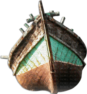 soave deco summer boat teal brown - 無料png