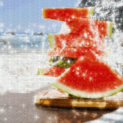 Watermelon Beach - Darmowy animowany GIF