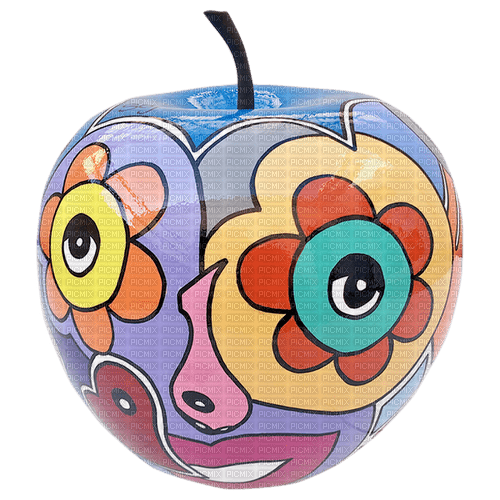 Apple Multicolor Art Deco - Bogusia - ilmainen png
