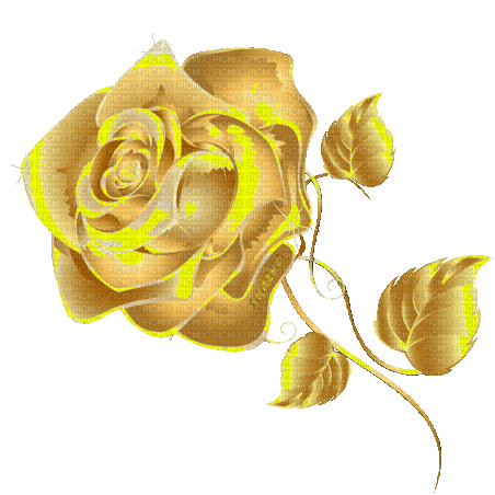 Золотая Розочка - Бесплатный анимированный гифка