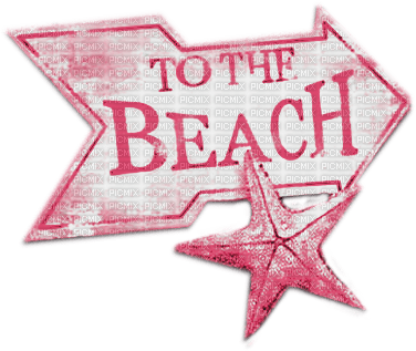 soave deco text beach deco vintage pink - PNG gratuit