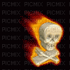 flaming skull and crossbones - 無料のアニメーション GIF