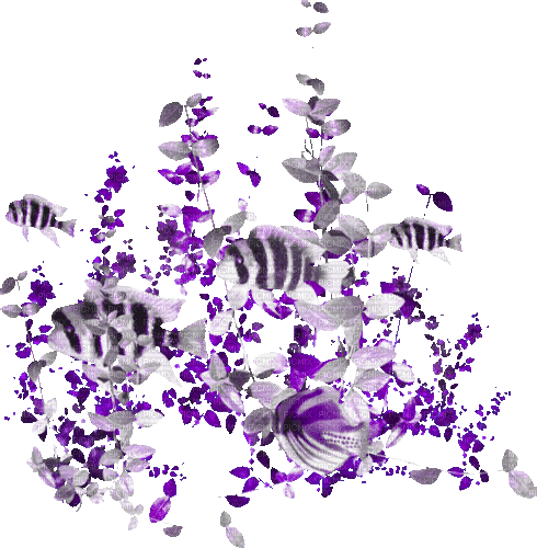 soave deco underwater animated fish purple - Animovaný GIF zadarmo