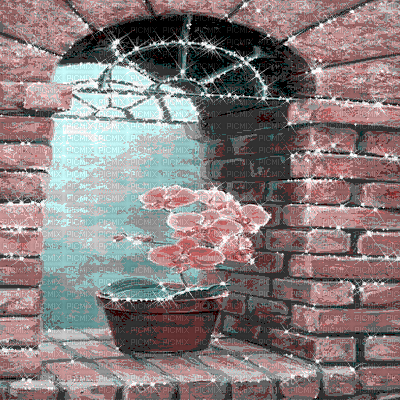 background animated spring vase flower painting - Bezmaksas animēts GIF