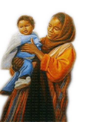 Rena Black Mutter Kind Mother Child - Free PNG