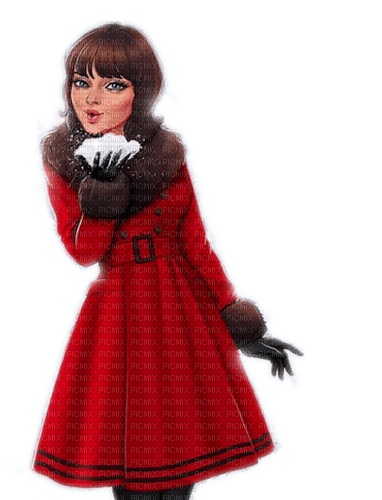 loly33 femme hiver - Free PNG