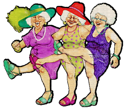 abuelas bailando - Безплатен анимиран GIF