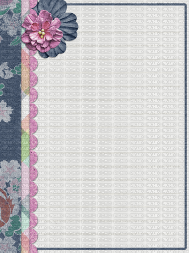 Journal Card Pattern Paper Border  Flowers - Free PNG