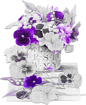 soave deco vintage flowers vase table spring black - безплатен png
