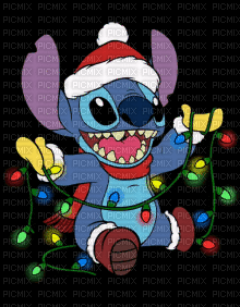 stitch christmas - Бесплатни анимирани ГИФ