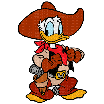 donald duck cowboy - png grátis