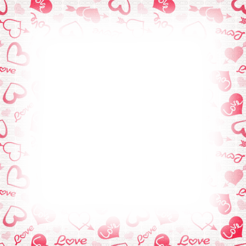 Frame.Hearts.Love.Text.Red - KittyKatLuv65 - 免费PNG
