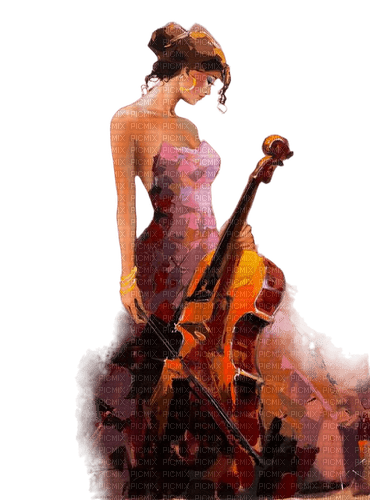 Woman violin - ücretsiz png