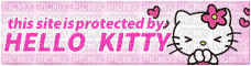 this site is protected by hello kitty - Gratis animerad GIF