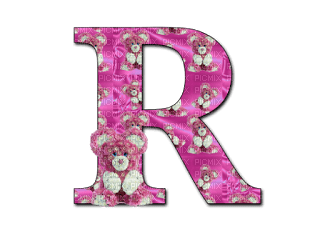 Kaz_Creations Alphabets Pink Teddy Letter R - png gratuito